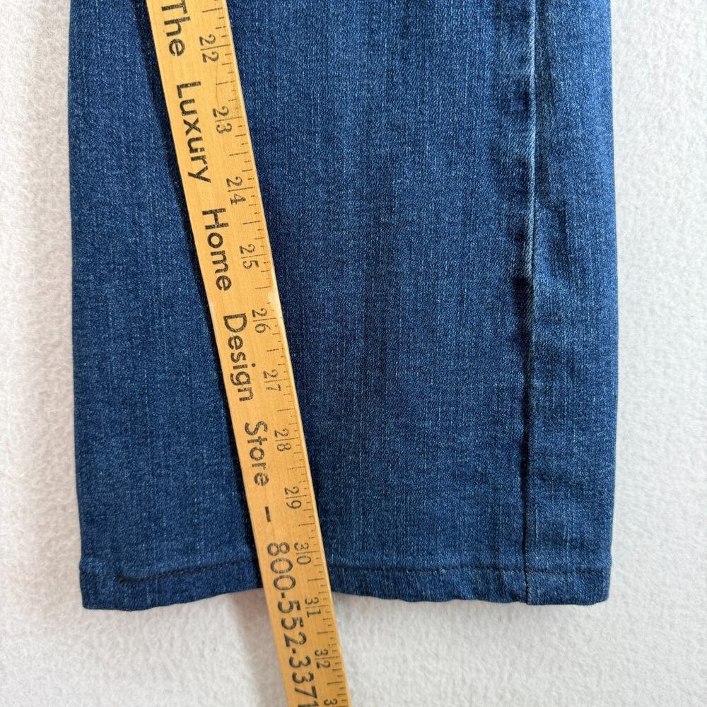 FRAME Jeans Womens 28 Le High Flare Trapunto Stitch Stretch Denim Aurora Blue - Picture 11 of 13